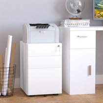 Modern white deals filing cabinet